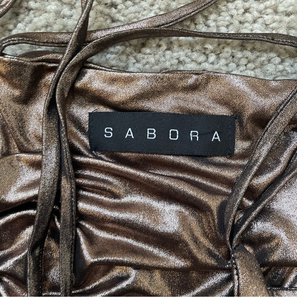 Sabora bodycon dress gold large - Picture 4 of 7